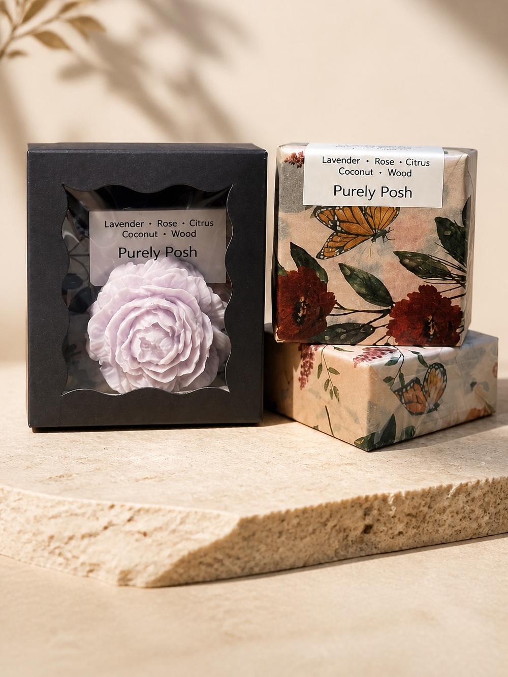 Purely Posh Sunset Bloom Goat Milk Soap Set – Handcrafted Alaskan Peony  Soap